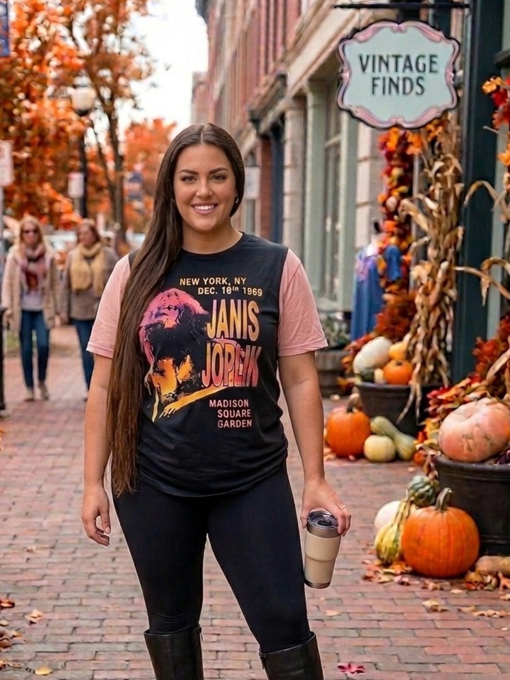Janis Joplin - Upcycled Shirt